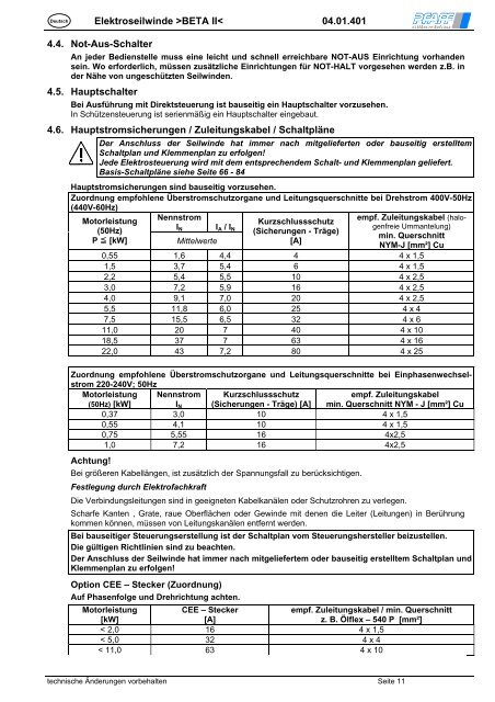 Bedienungsanleitung BETA PROLINE - Hebetechnik Ges.m.b.H.