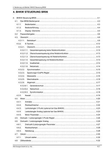 4. BHKW STEUERUNG BR06 - KW Energie