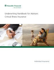 Underwriting Handbook for Critical Illness - Repsource - Manulife ...