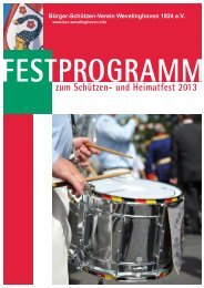 Festprogramm zum Schützenfest 2013 - bsv-wevelinghoven