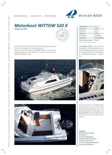Motorboot WITTOW 520 K - Wieker Boote GmbH