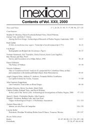 mexicon Contents of Vol. XXII, 2000