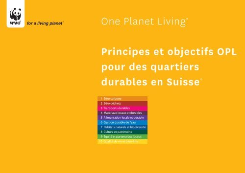 Principes et objectifs OPL pour des quartiers durables en Suisse