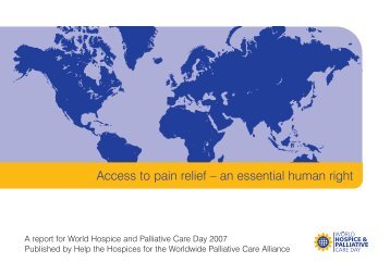 Access to pain relief - World Hospice and Palliative Care Day