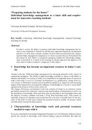 Individual knowledge management as a basic skill and require - ICL