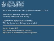 Overview of Behavioral Economics - World Health Summit