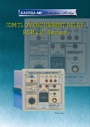 IDMTL OVERCURRENT RELAY RSH 207 Series - munhean.com