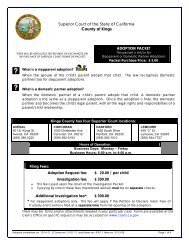 Adoption Packet Cover Sheet - Kings County Superior Court - State ...