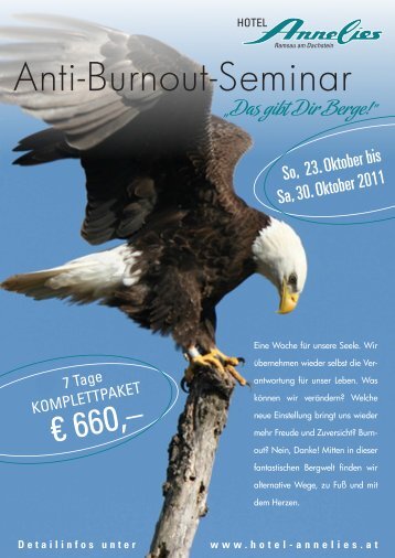 Anti-Burnout-Seminar - Hotel Annelies