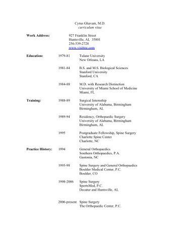 Doctor chiropractic resume