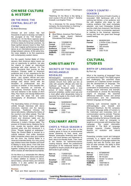 New Releases - October 2009 - Learningemall.com