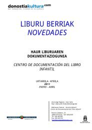 LIBURU BERRIAK NOVEDADES - Kultura Saila