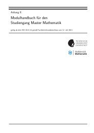 Modulhandbuch M.Sc. Mathematik - Fachbereich Mathematik ...