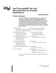 Intel StrongARM SA-1100 Microprocessor for Portable ... - RPMfind.net