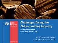 Challenges facing the Chilean mining industry