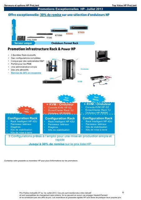 Catalogue Serveurs et Options HP ProLiant - Hewlett-Packard ...