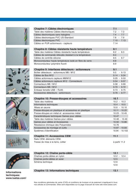 CÃ¢bles de dÃ©composeur PUR pour chaÃ®nes porte-cÃ¢bles