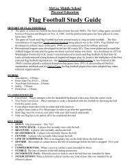 Flag Football Study Guide - Catherine M. McGee Middle School ...