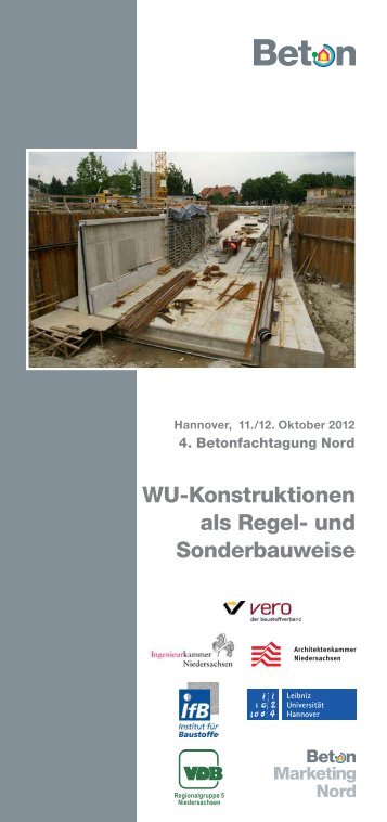 WU-Konstruktionen als Regel- und Sonderbauweise - Beton.org