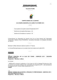 COMPTE RENDU DU 7 OCTOBRE 2013 - Tours