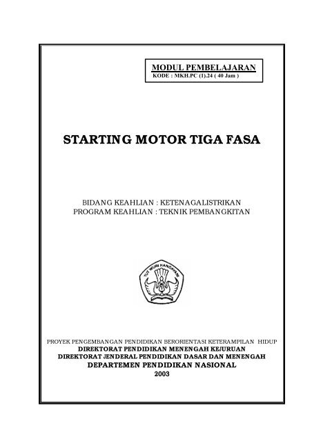 Starting Motor 3 Fasa - e-Learning Sekolah Menengah Kejuruan