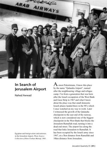 In Search of Jerusalem Airport [pdf] - Jerusalem Quarterly