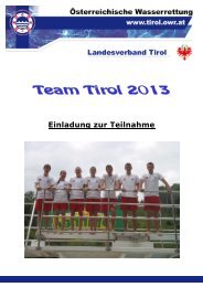 Team Tirol 2013 - Wasserrettung INNSBRUCK