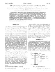 Collisional quenching and j-mixing rate constants for the 3D levels ...