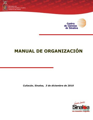 Manual de organización - Gobierno del Estado de Sinaloa