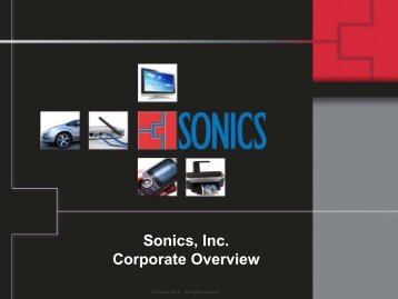 Sonics Inc. - OCP-IP