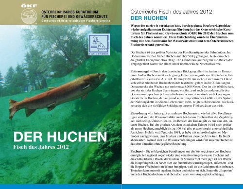 DER HUCHEN - Österreichisches Kuratorium für Fischerei ...