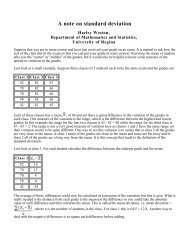 A note on standard deviation - Math Central - University of Regina