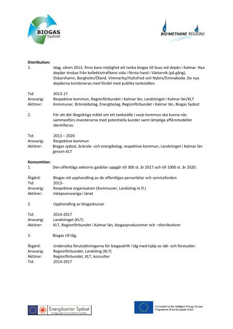 Regional strategi fÃ¶r biogas i Sydost Remissupplaga - Energikontor ...