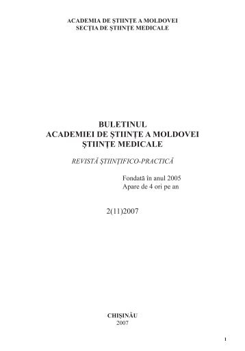 2007, nr. 2 - Academia de ÅtiinÅ£e a Moldovei