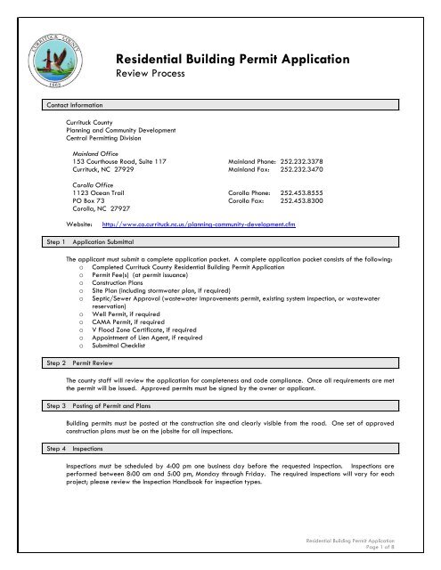 Residential Building Permit Application - Currituck County Government