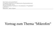 Vortrag zum Thema 