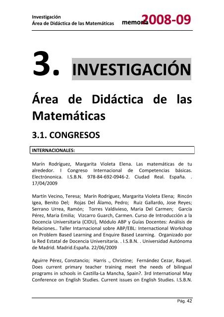 Docencia - Departamento de MatemÃ¡ticas - Universidad de Castilla ...