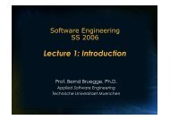 Introduction - Chair for Applied Software Engineering