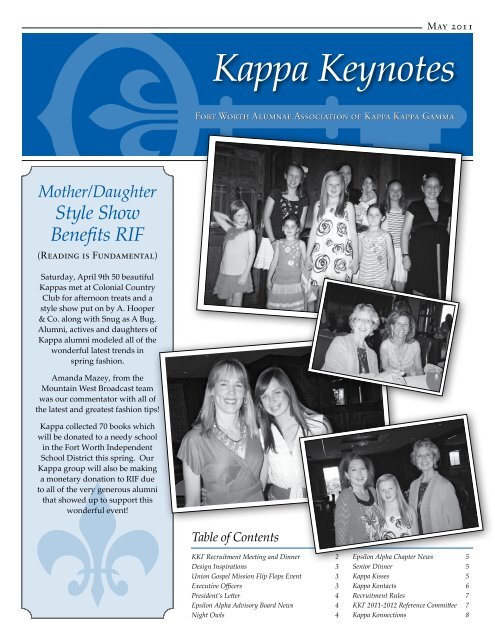 Kappa Keynotes - Associations - Kappa Kappa Gamma