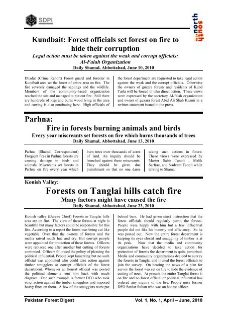 Title Pakistan Forest Digest Issue 01- A4 - Pakistan Research Group