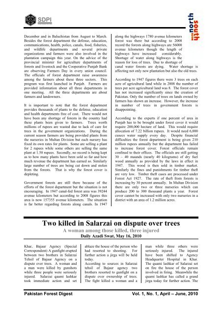 Title Pakistan Forest Digest Issue 01- A4 - Pakistan Research Group