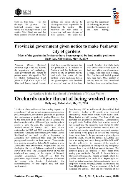 Title Pakistan Forest Digest Issue 01- A4 - Pakistan Research Group