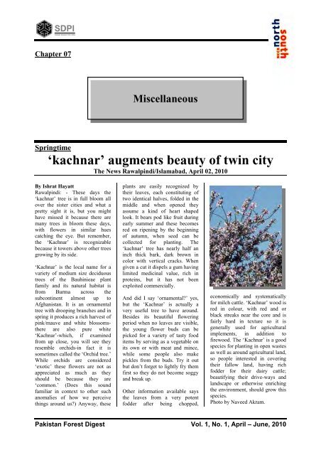 Title Pakistan Forest Digest Issue 01- A4 - Pakistan Research Group