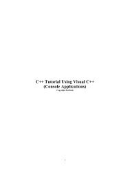 C++ Tutorial Using Visual C++ (Console Applications)