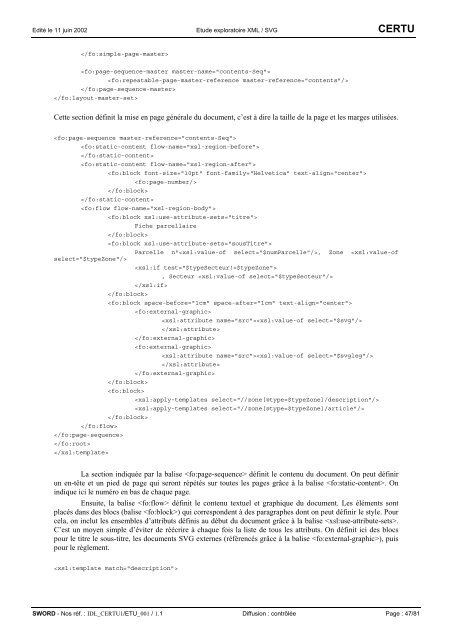 Etude exploratoire XML / SVG IDL_CERTU1/ETU_001 / 1.1 - Lara