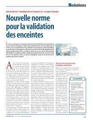 Enceintes thermostatiques et climatiques : Nouvelle ... - Mesures