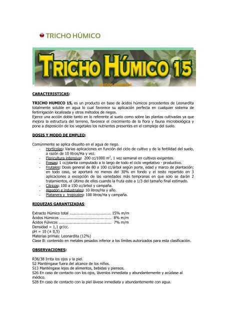 TRICHO HÚMICO - AMC Chemical