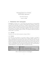 Prestudy Report for Activity âSCTP-Fast Alternateâ
