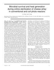 Microbial survival and heat generation during online sterilization of ...