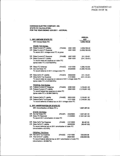 HECO's First Annual Revenue Decoupling Mechanism Filing, March ...